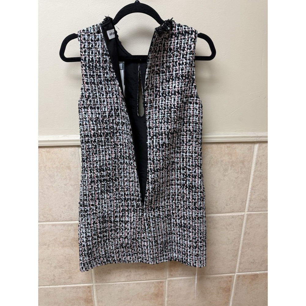 Self-Portrait Paillette Embellished Bouclé Tweed Mini Dress.Multicolor.Sz 4.NWT - Picture 8 of 15